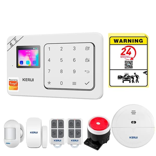 Tyverialarm System, Trådløs Forbindelse, Stemmeaktivering,EU stik-a, alarmsæt 6