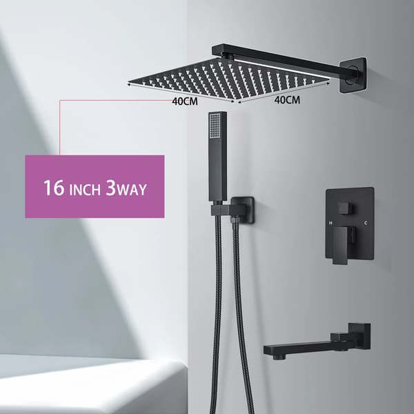 Duschkran, Modern Stil, Väggmonterad Design,3 Väg 16tum D
