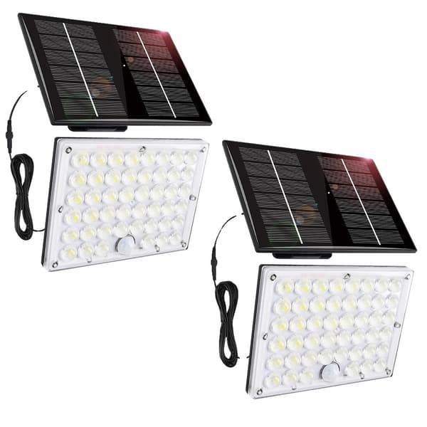 Solflomester, bevægelsessensor, IP65 vandtæt,2Pack 184LED
