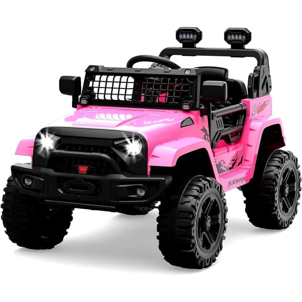 Elbil, Fjärrkontroll, LED-lampor,rosa