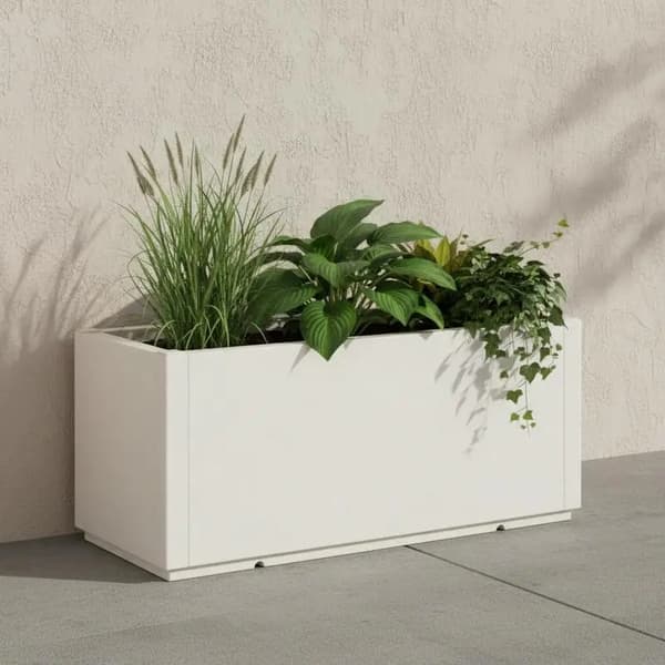 Plantekasse, Plastmateriale, 80×36×35 CM, Stor Kapacitet, Drænhul Design, Glat Mat Overflade
