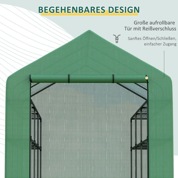 Drivhus, Holdbart Folie, Vandtæt Design,grøn