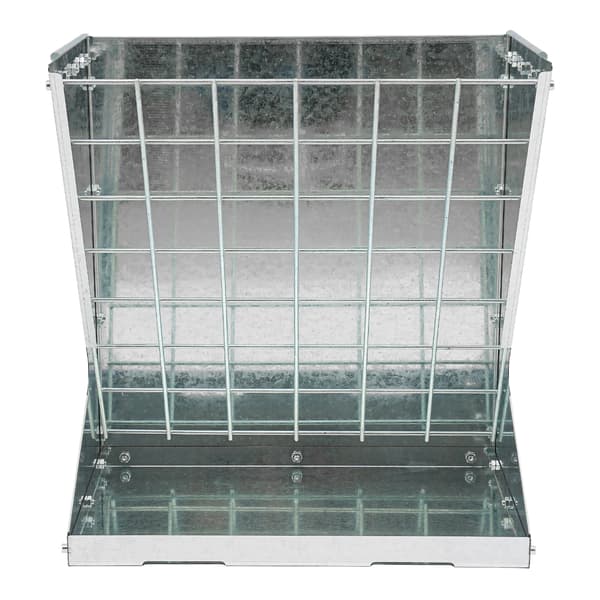 Fårfoder, Q235 Stål, Rektangulær Form, Dybde af Fodertrug 4 cm, Gulvstående, Multifunktionel Brug
