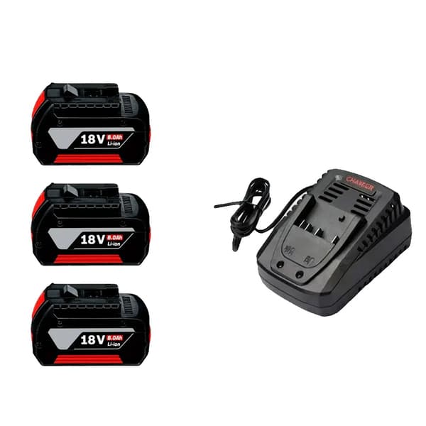 Batteri, 18V, 8000mAh kapacitet,8.0AHX3-laderX1