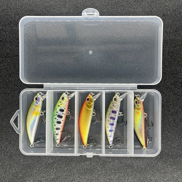 Fiskedrag, Mikro Minnow Design, 5-delars Set,h66-5pcs box-11-15