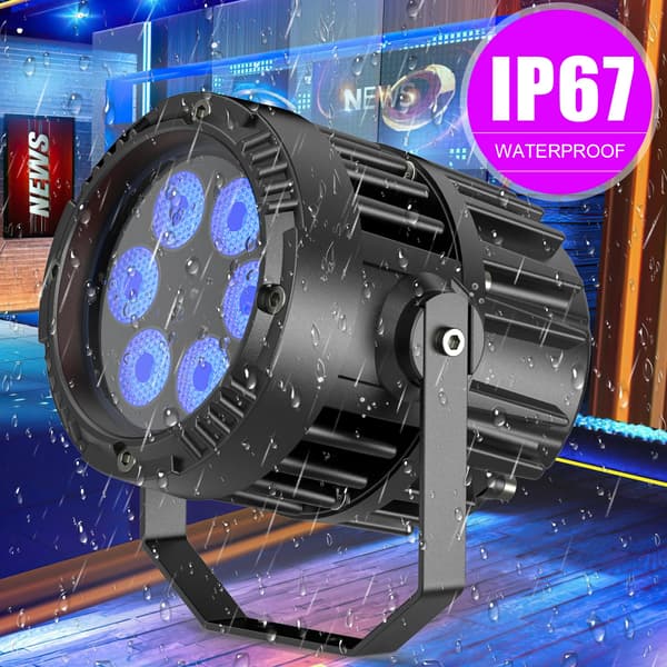 Par-lampor, vattentäta, RGB LED,100V-240V EU Plug, 4Pcs