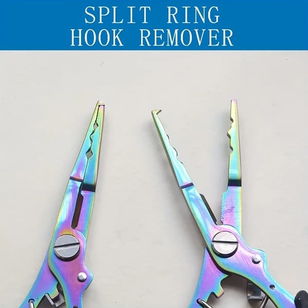 Fisketänger, Rostfritt Stål, Multifunktionell Design,Röd
