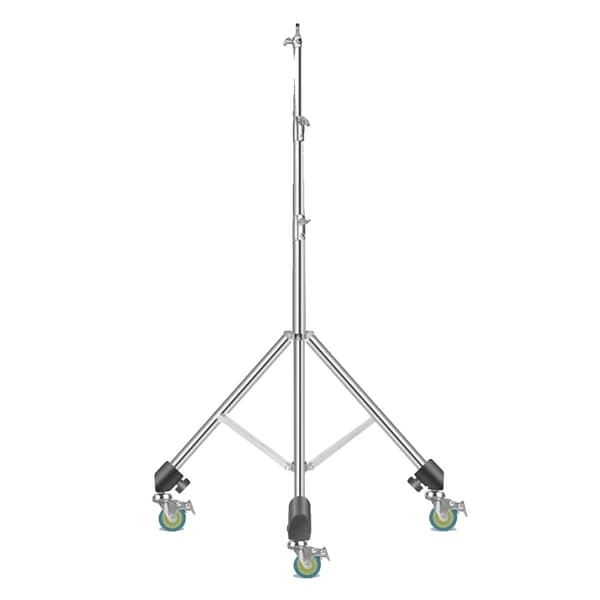 Tripod, Rustfrit Stål, Justerbar Højde,2.8M sølv sko
