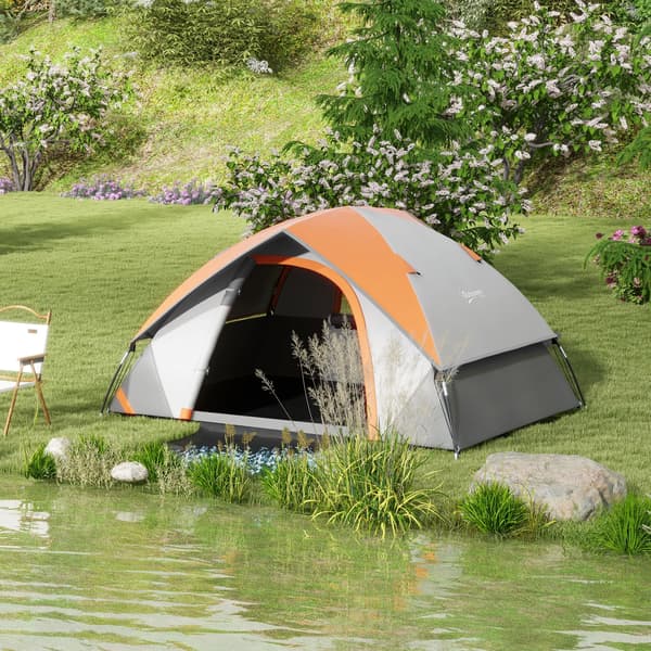 Campingtält, Lättvikt, Väderbeständigt, GRÅ