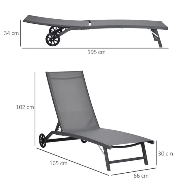 Loungefåtöljer, Utomhusbruk, Ergonomisk Design,Mörkgrå