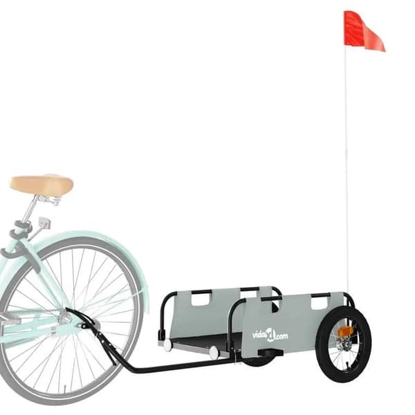 Cykelvagn, Hållbart Material, Säker Djurtransport,GRÅ