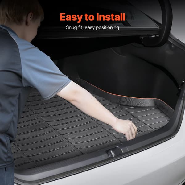 Cargo Mat, Holdbart Vandtæt Materiale, Skræddersyet Design,sort