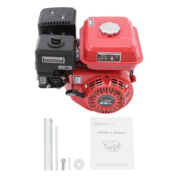 Benzinmotor, 7,5HK effekt, holdbar konstruktion,Rød