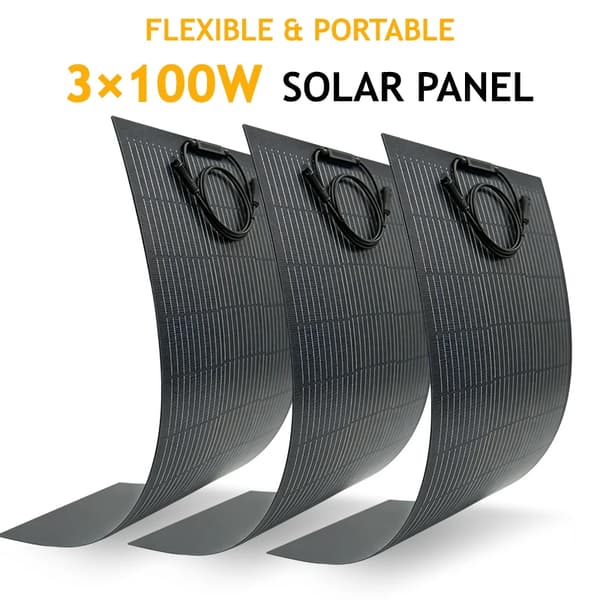 Solpanel, Flexibel Design, Vattentålig Prestanda,Flexibel 3PCS 100W