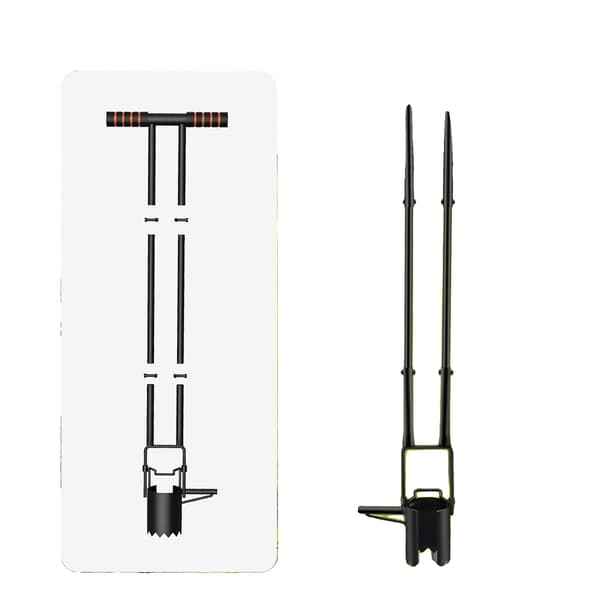 Lökplanterare, Ergonomisk Design, Triangulär Fotpedal, svart