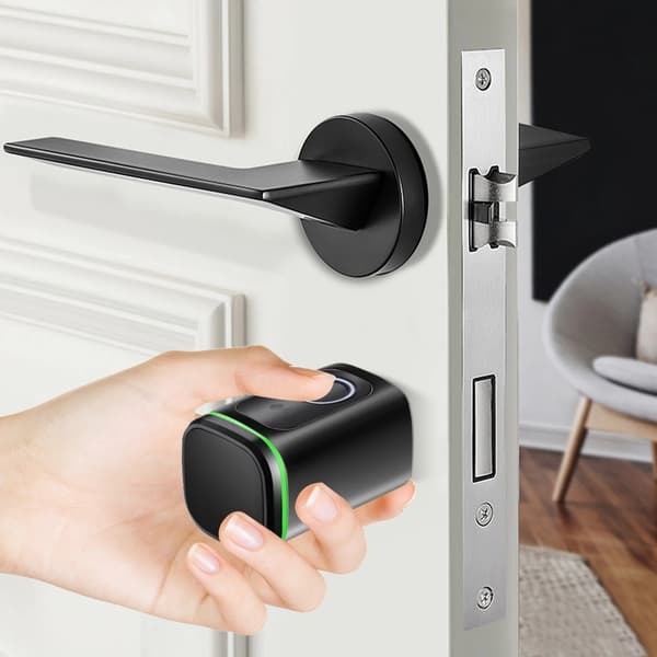 Smart låscylinder, fingeravtrycksåtkomst, appkontroll,Silver
