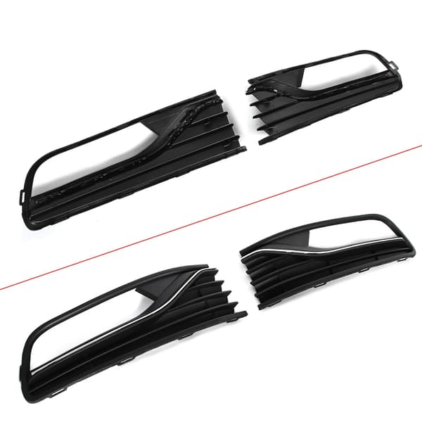 Frontbumpergrill, Holdbart Plastik, Racing-inspireret Design,3stk sæt
