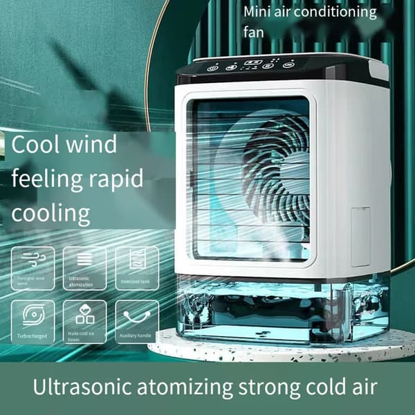 Bærbar Aircondition, USB-drevet, Multifunktionel Blæser,HVID