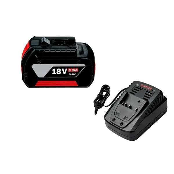 Erstatningsbatteri, 18V, 8000mAh kapacitet,1PCS-Oplader, 18V-d