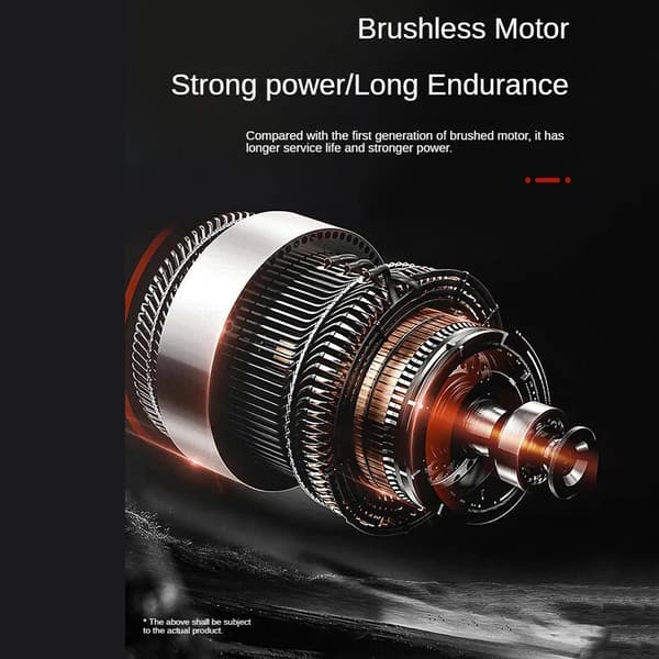 Vinkelsliber, Børsteløs Motor, Ergonomisk Design,Ingen batterier