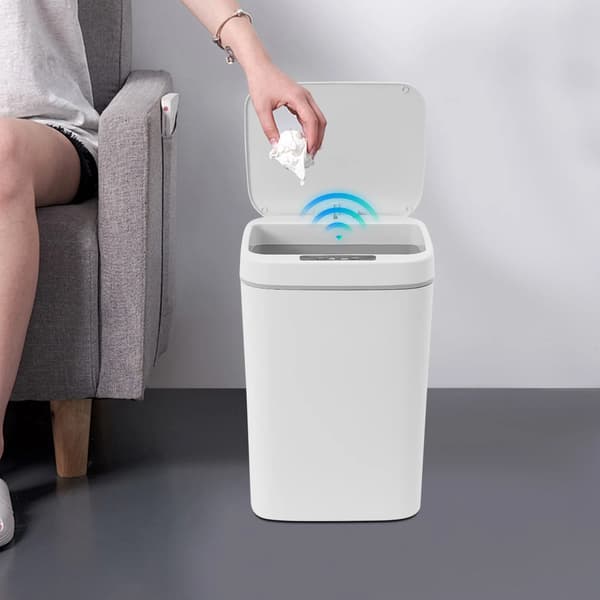 Sensor Soptunna, Automatisk Drift, Modern Design,Vit
