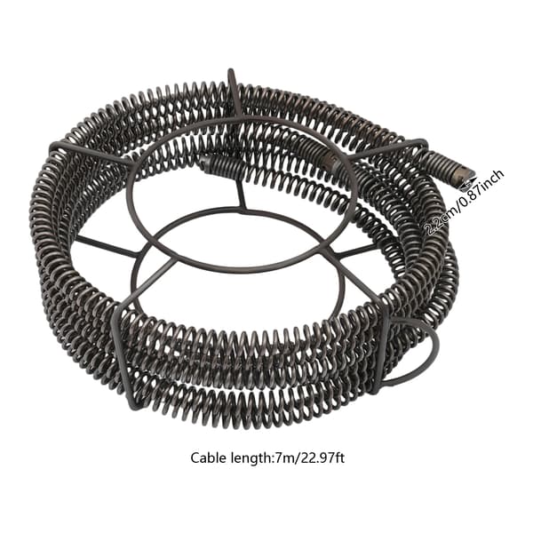 Rörstädningsspiralset, 22mm anslutning, 7m längd,svart