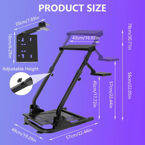 Racerstativ, Justerbart Design, Kraftig Konstruktion,sort