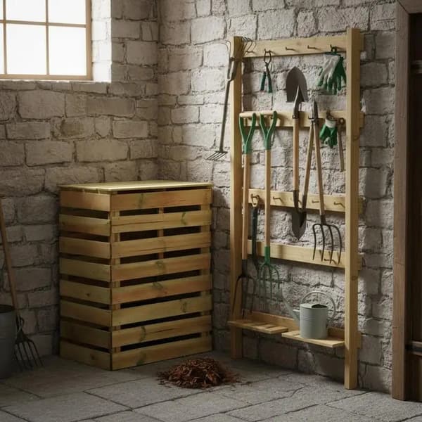 Kompostbeholder, Holdbar Struktur, Beluftningsdesign,Lys Gul