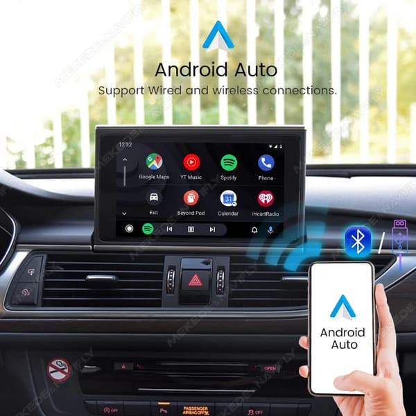 CarPlay- ja Android Auto -sovitin, langaton yhteys, monipuoliset ohjausvaihtoehdot,RMC