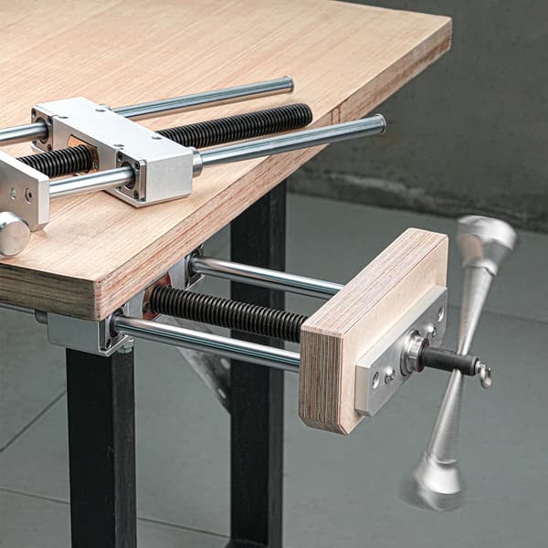 Tømrerpresser, Robust Design, Forlænget Klemrange,Sølv