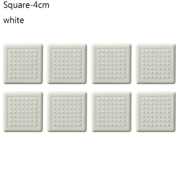 Möbelbenkuddar, Ljuddämpning, Stark Lim,vit-Kvadrat-4cm