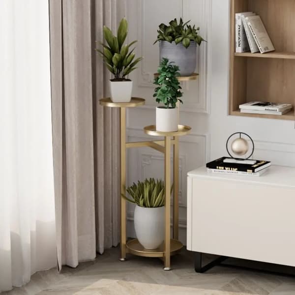 Växtställ, Fällbar Flerfacksdesign, Mångsidig Inomhus- och Utomhusbruk,80cm gd