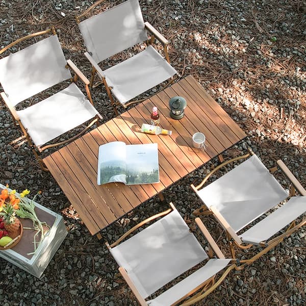 Campingstol, Lättvikts Aluminiumlegering, Ergonomisk Design,Khaki