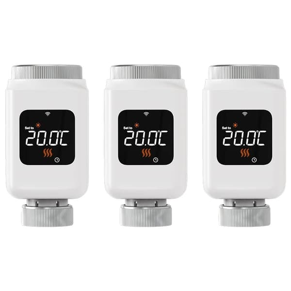 Termostatisk radiatorventil, APP-kontroll, röstaktivering,3PCS