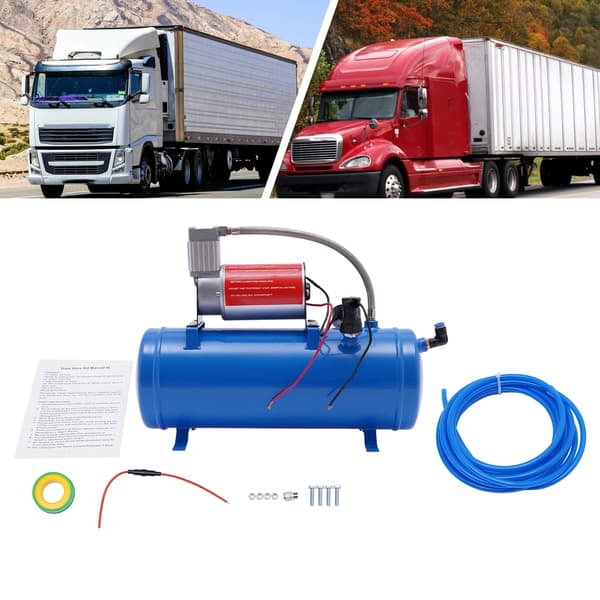Luftkompressor, Bärbar 12V Inflator, Automatisk Avstängning,Blå