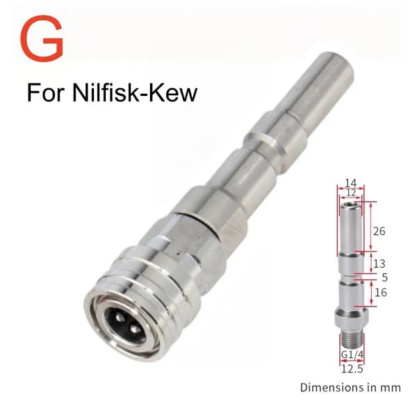 Högtryckstvättanslutning, 1/4" Snabbkoppling, Bajonettadapter,G