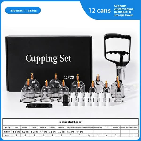 Cupping Sæt, Manuel Pumpe, Alsidige Størrelser,12Pcs