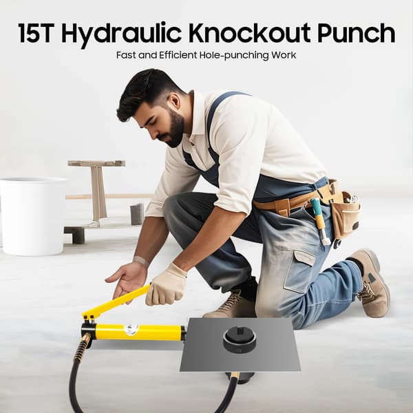 Hydraulisk Stanskit, 10 Stansstorlekar, Hög Effektivitet,Gul