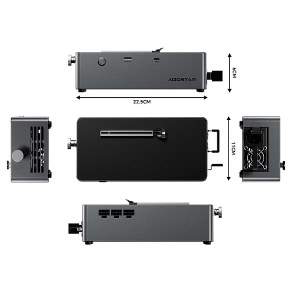 eGPU Dock, USB4-forbindelse, 100W strømoverførsel,AOOSTAR AG02