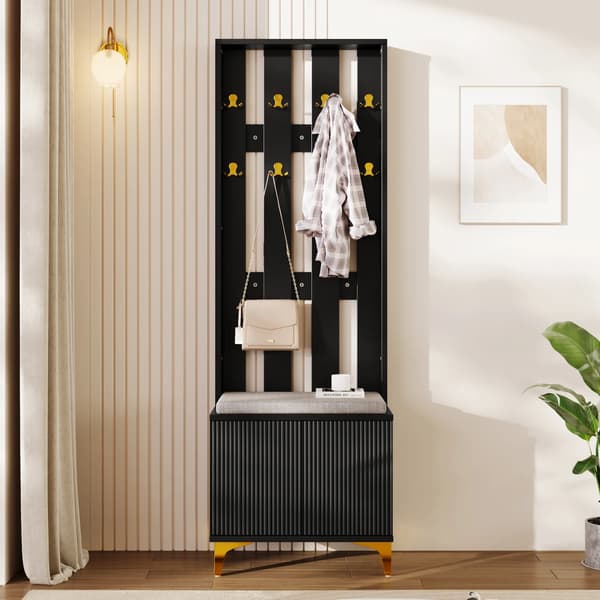 Sko Skab, Multifunktionel Opbevaring, Moderne Minimalistisk Design,Sort