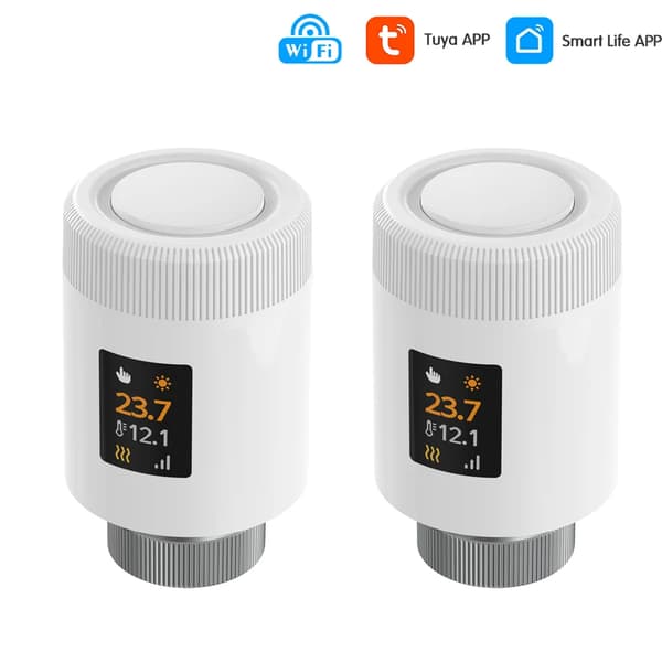 Termostatisk radiatorventil, Wi-Fi 6-forbindelse, energieffektiv,WiFi-2PCS