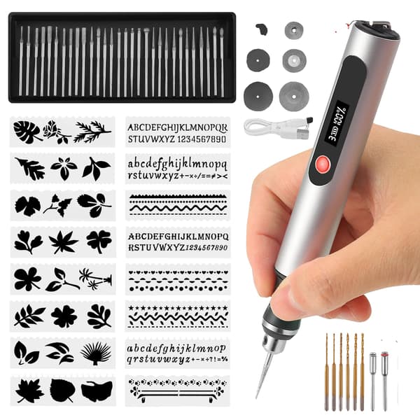 Graverpen, Justerbare Hastigheder, Ergonomisk Design,Brun
