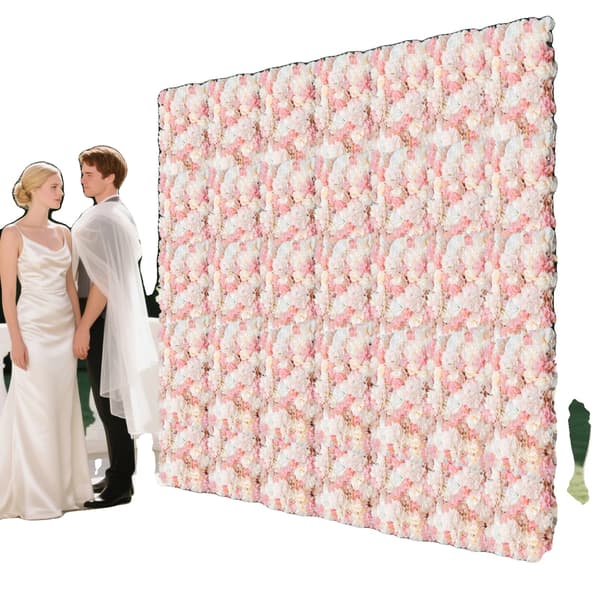 Konstgjord Blomväggspanel, 12 Stycken, Elegant Dekor,Rosa