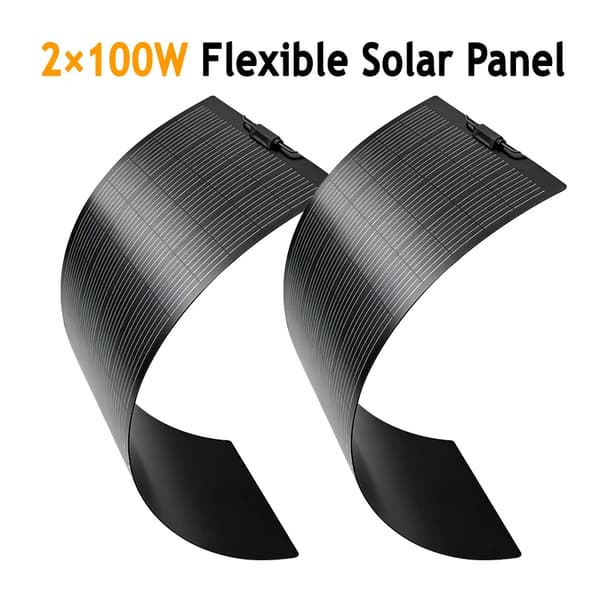 Solpanel, Flexibel Design, Hög Effektivitet,2PCS 100W