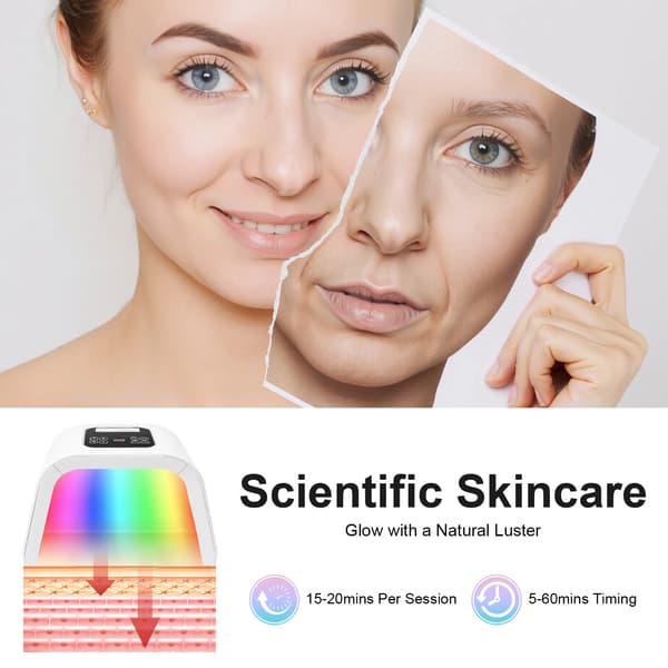 LED-ansiktsmask, fotonterapi, anti-aging behandling,VIT
