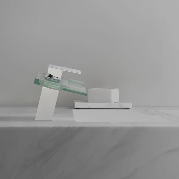 Vaskeskab Vandhane, LED Farveskift, Moderne Design,Sølv
