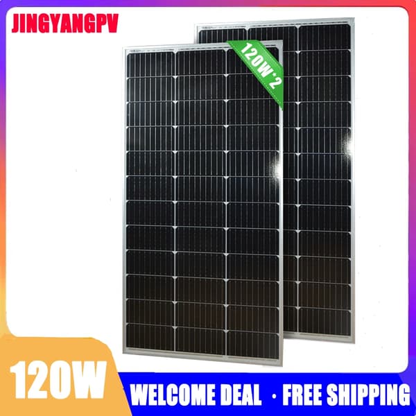 Solpanel, Styv Design, Hög Effektivitet,2PCS 120W