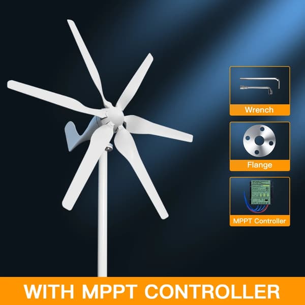 Vindkraftgenerator, 24V kompatibilitet, enkel montering,Med Gratis Control-a, 48V-a, 3000W-c