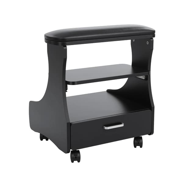 Pedicure Fodstøtte, 3 Niveauer, Mobil Design,sort