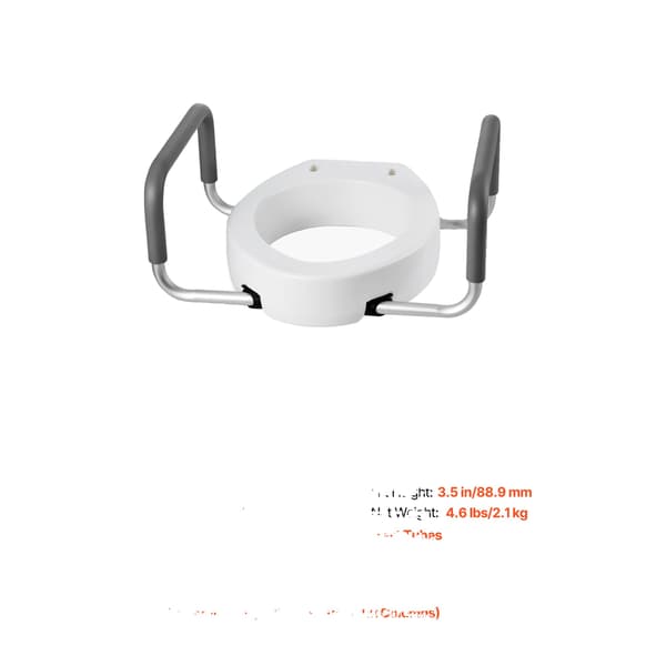 Höjd Toalettstol, Förhöjd Design, Lätt Installation,Förlängda armstöd
